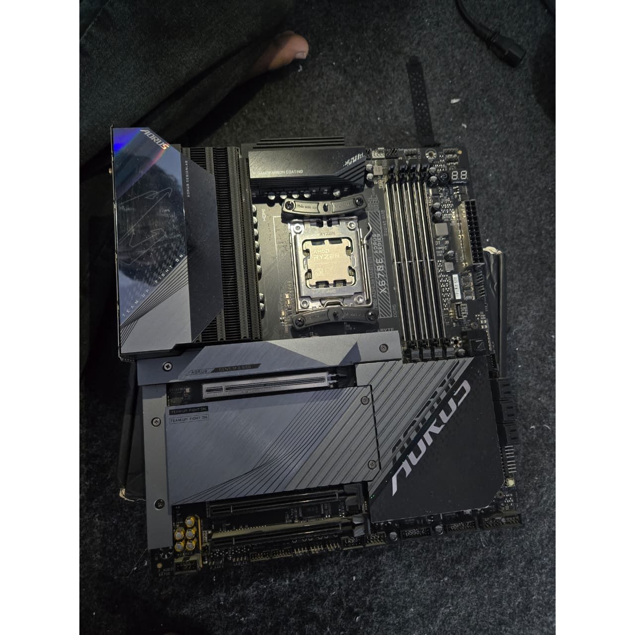 AMD Ryzen 9 7950X3D 16 Core 32 Threads + Gigabyte X670E Aorus MASTER + Noctua NH-D15 Chromax Black  (Processor+motherboard+Cooler) Used combo - Computify.in