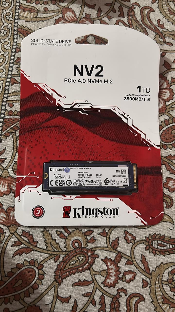 Kingston NV2 1TB M.2 2280 NVMe PCIe Internal SSD Up to 3500 MB/s Used SSD