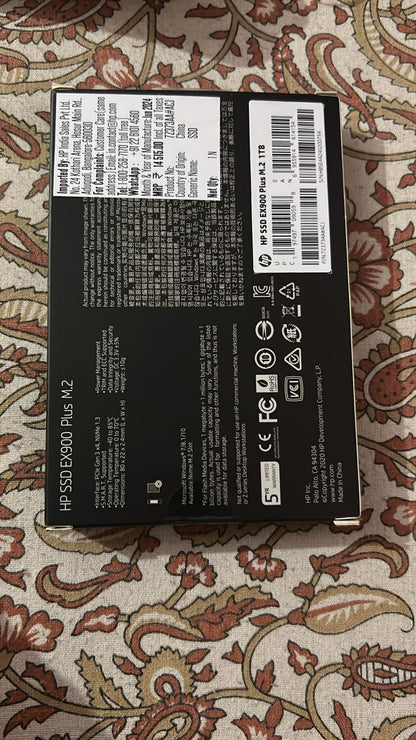 HP EX900 Plus 1TB NVMe M.2 PCIe 3x4 Used SSD