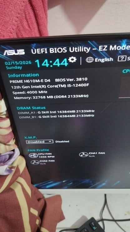 ASUS Prime H610M E D4 AM4 Socket DDR4 Used Motherboard