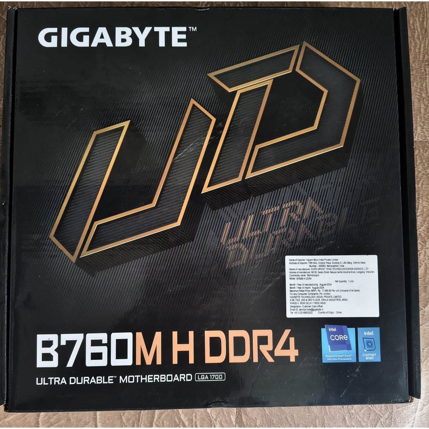 Gigabyte B760M H DDR4 Intel 14th 13th Gen 12 LGA1700 DDR4 Micro-ATX Used Motherboard - Computify.in