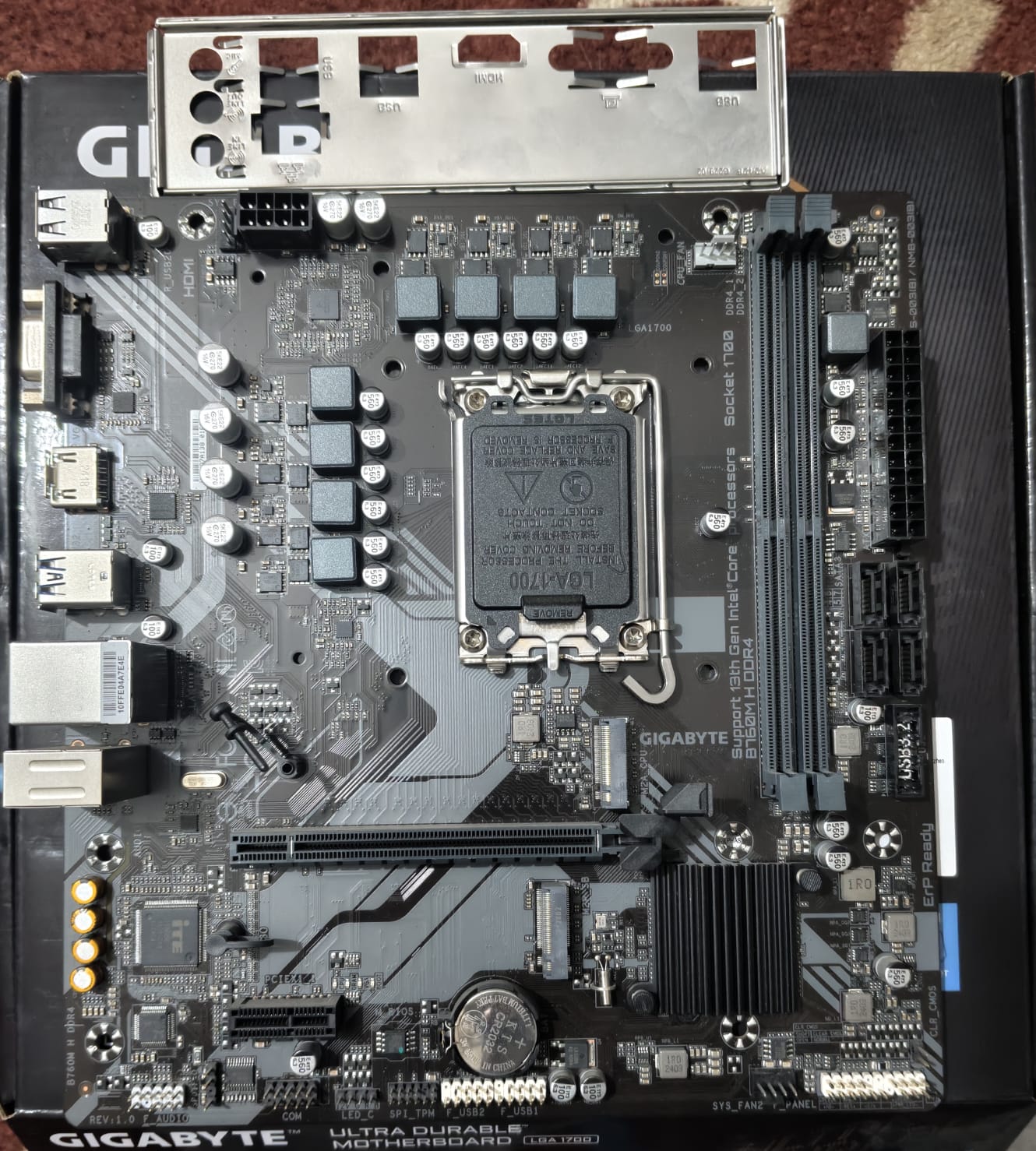 Gigabyte B760M H DDR4 Intel 14th 13th Gen 12 LGA1700 DDR4 Micro-ATX Used Motherboard