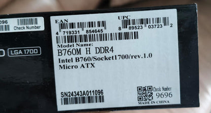 Gigabyte B760M H DDR4 Intel 14th 13th Gen 12 LGA1700 DDR4 Micro-ATX Used Motherboard