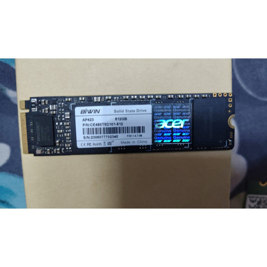 BIWIN 512GB AP423 NVMe M.2 (2280) Gen 3 Internal SSD Used SSD