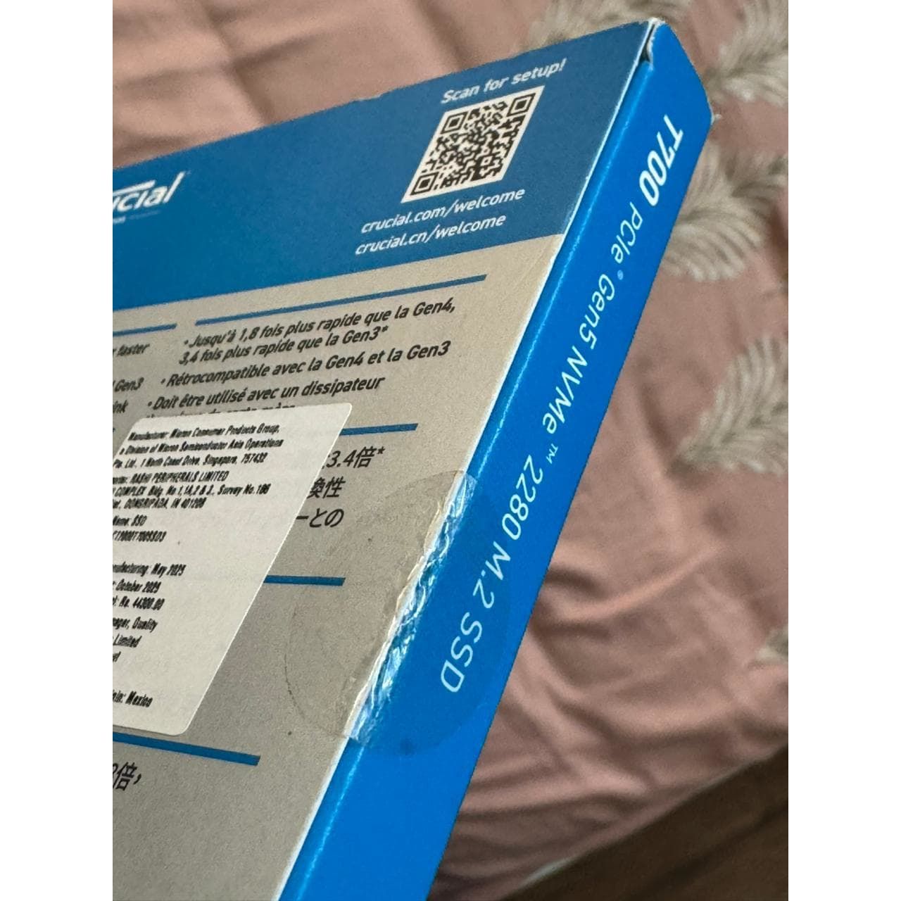 Crucial T700 2TB Gen5 NVMe M.2 SSD - Up to 12,400 MB/s Used SSD