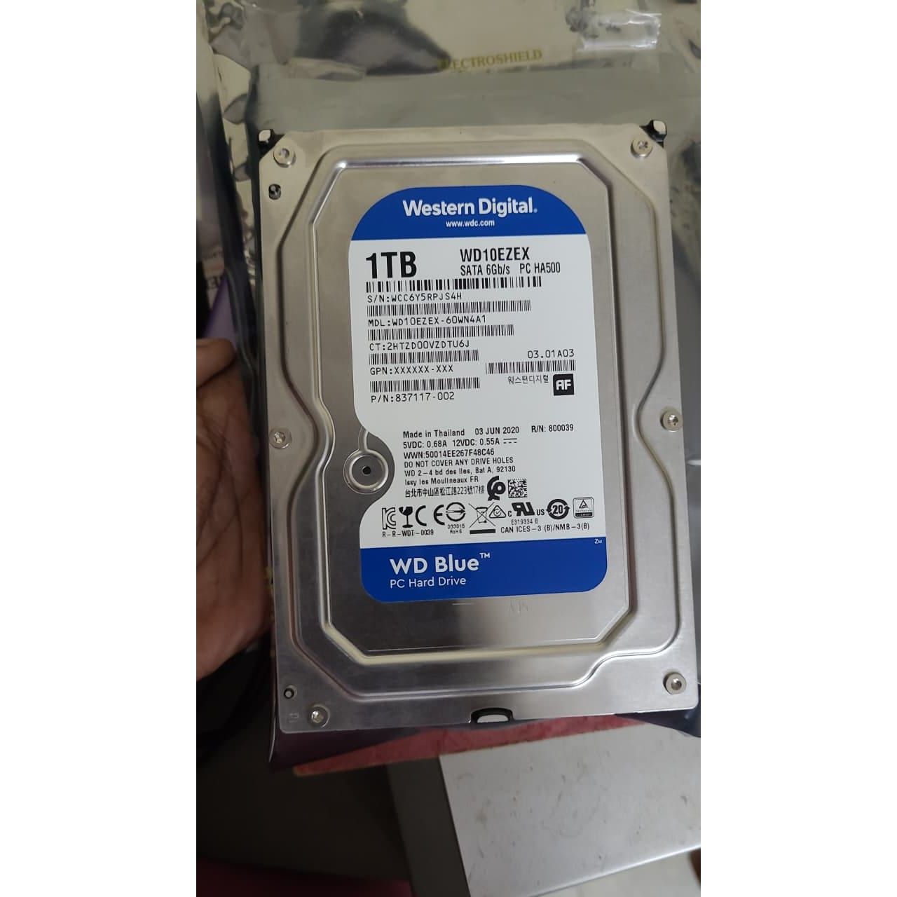 Western Digital 1TB WD Blue 3.5 SATA 6 Gb/s PC Hard Drive Used HDD - Computify.in