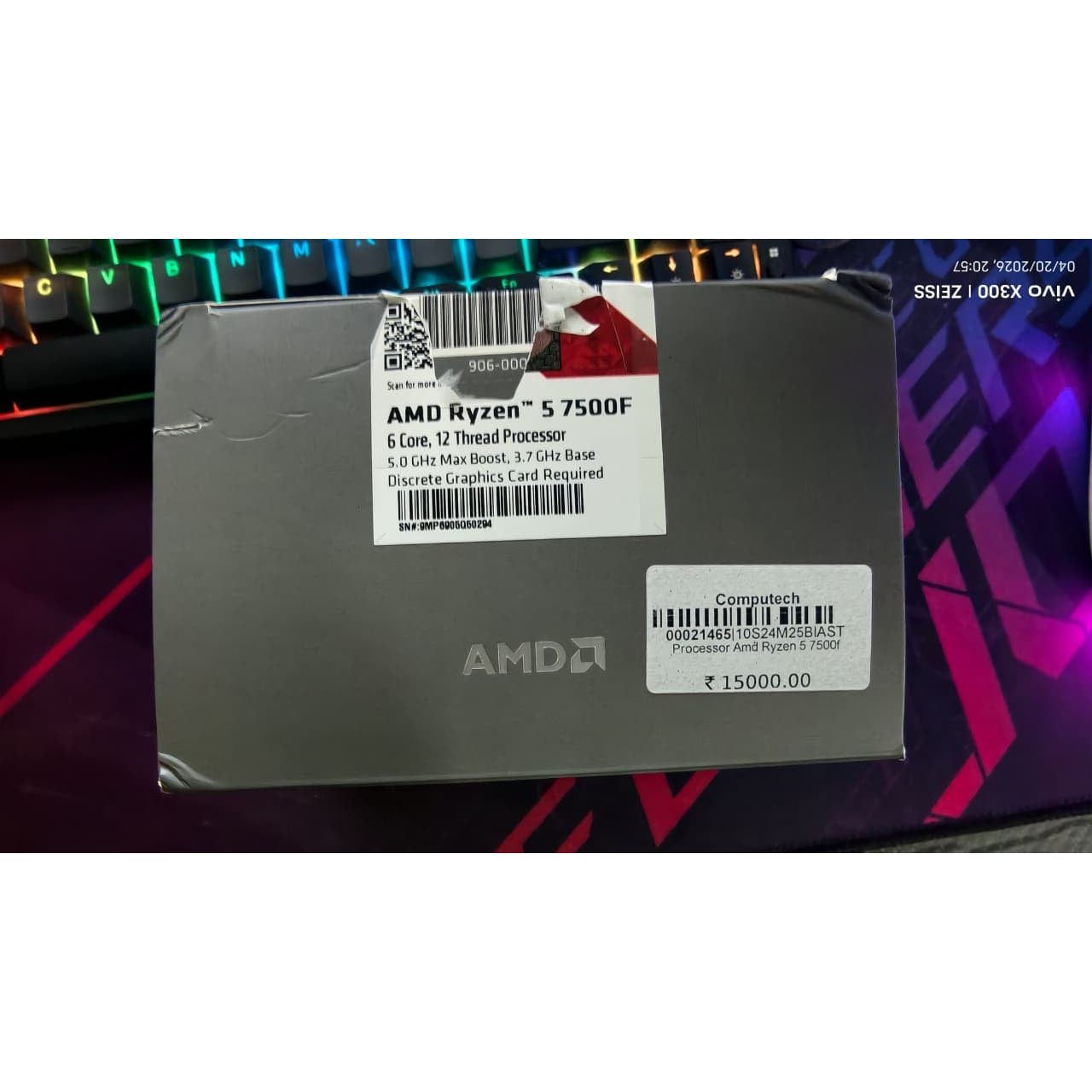 新品未開封☆AMD Ryzen 5 7500F Socket AM5 6コア Buy the AMD Ryzen 5 7500F 5.0 GHz AM5 Socket 6 Cores 12 Threads
