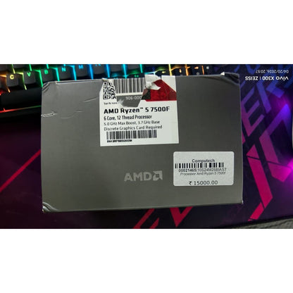 AMD Ryzen 5 7500F 5.0 GHz AM5 Socket 6 Cores 12 Threads Used CPU - Computify.in