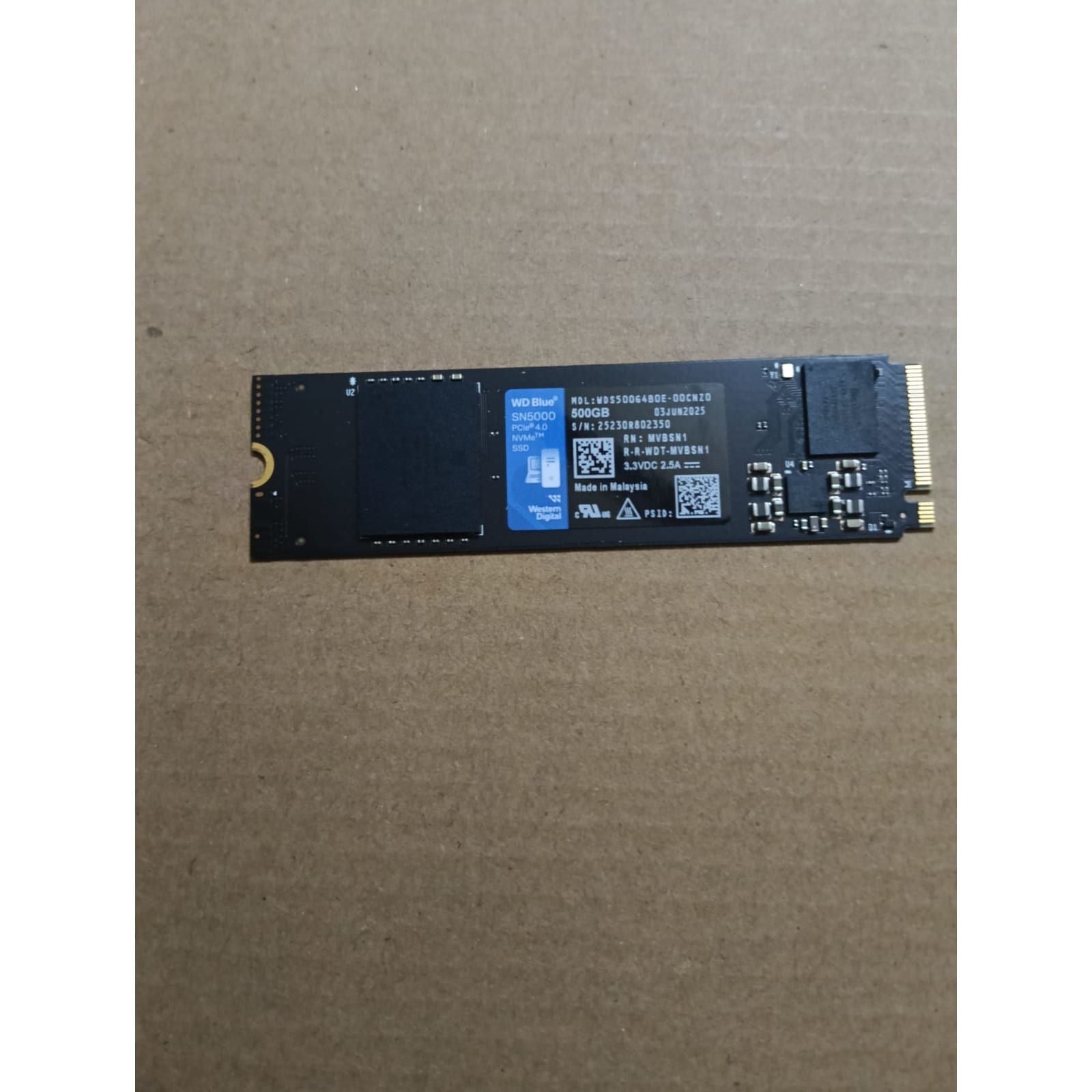 Western Digital WD Blue SN5000 NVMe SSD 500GB Gen 4 Used SSD - Computify.in