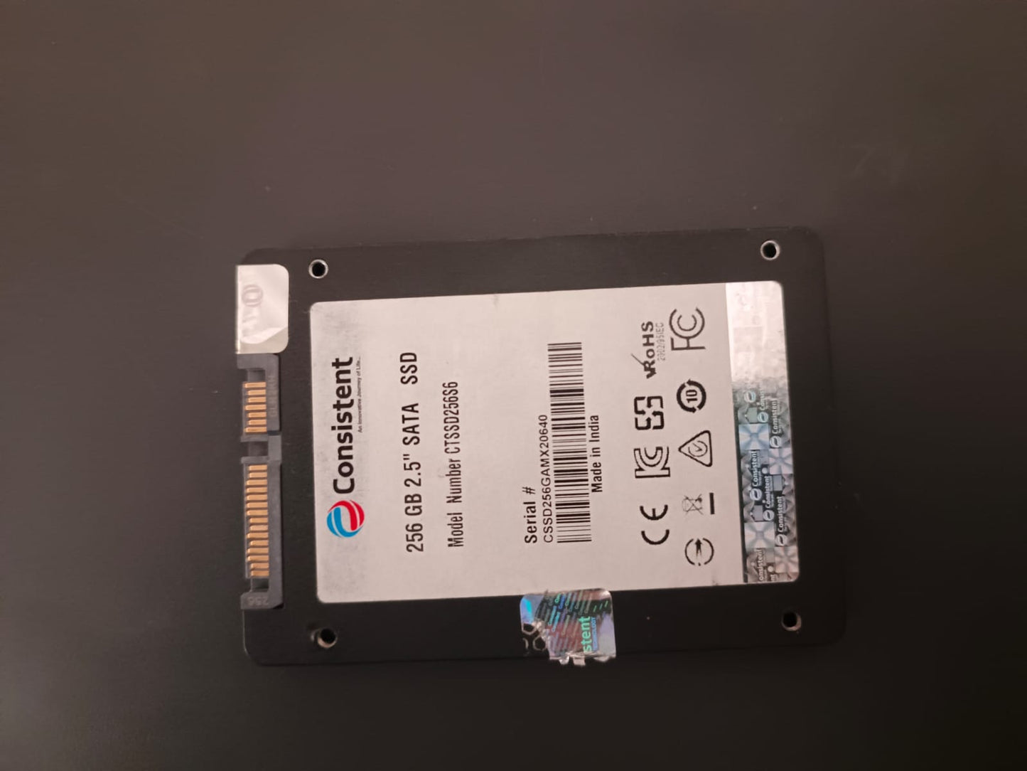 Consistent 250GB SATA Internal SSD Used SSD