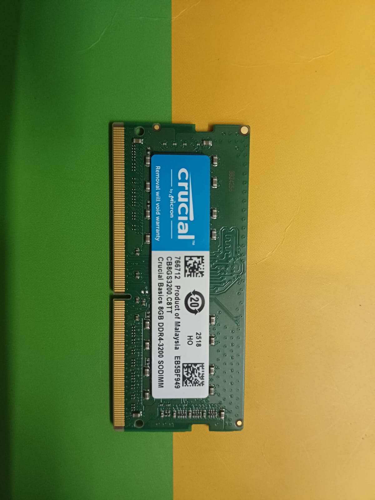 Crucial 8GB DDR4 3200MHZ SODIMM Used Laptop RAM