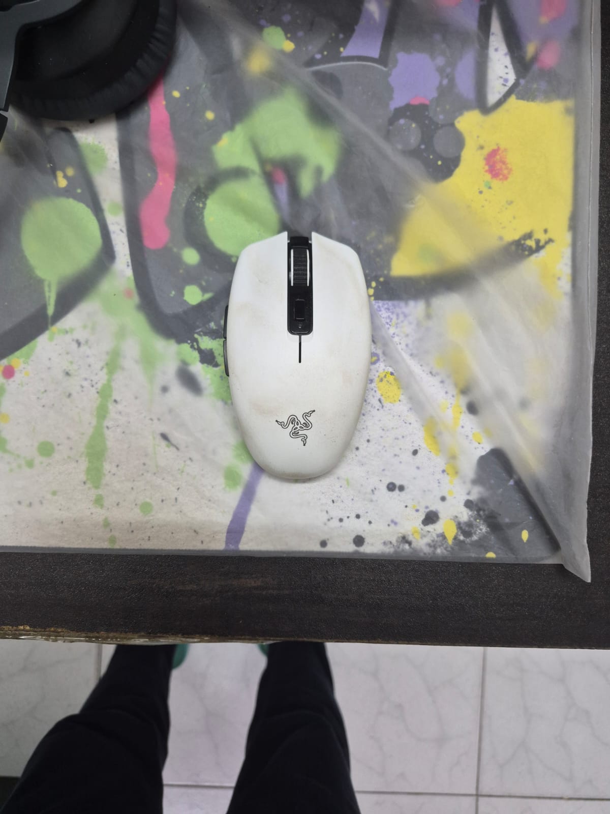 Razer Bluetooth Orochi V2 Mobile Wireless Gaming Mouse with up to 950 Hours of Battery Life with 18000 DPI WHITE Used Mouse