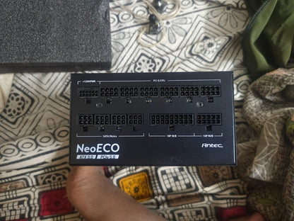 ANTEC NeoECO, NE1300G M ATX3.0, 1300W Full Modular 80+ Gold PCIE 5.0 Japanese Caps, Zero RPM 1300 Watts Used PSU