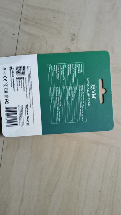 EVM 256GB M.2 SATA SSD 2280 | Internal SSD | Up to 530MB/s Read 420MB/s Write Used SSD