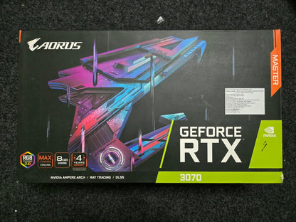 Gigabyte  AORUS GeForce RTX 3070 MASTER LCD Edge View screen 8GB Used GPU