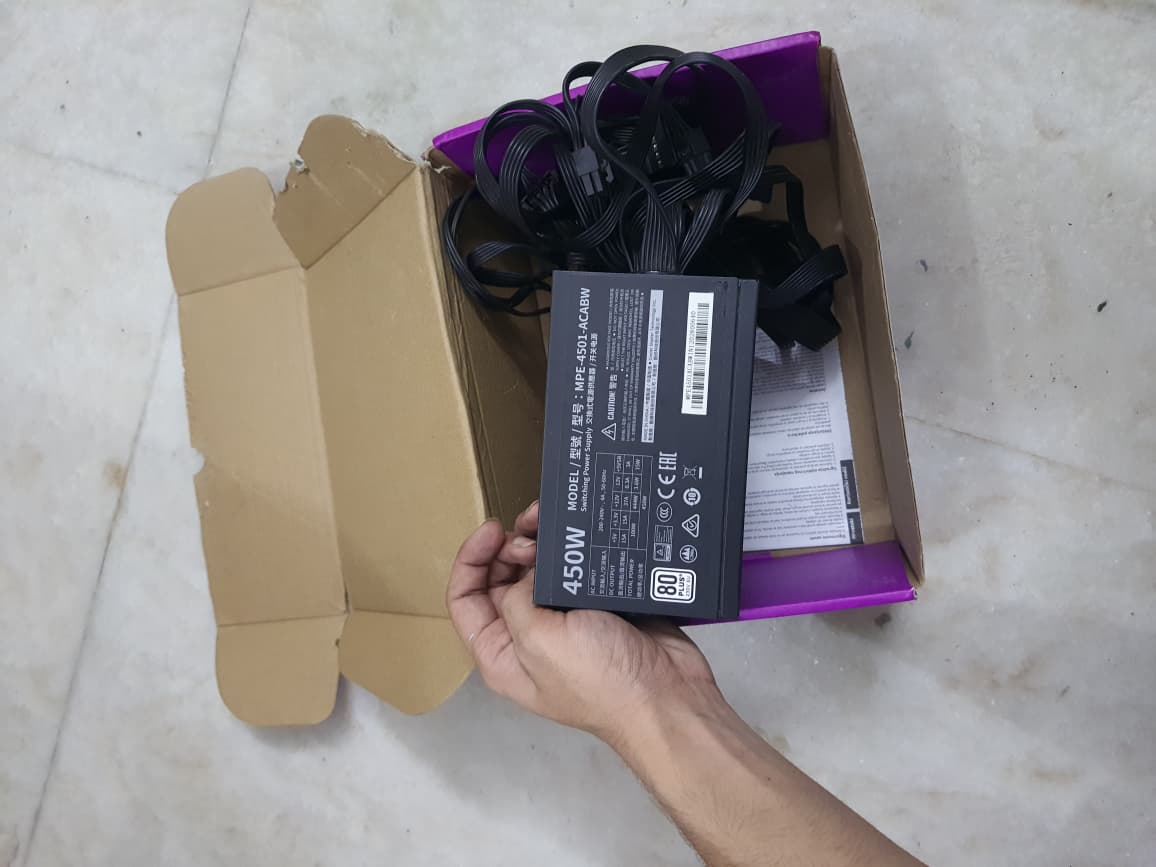 Cooler Master MWE 450 80 Plus White Certified 450 Watts Used PSU