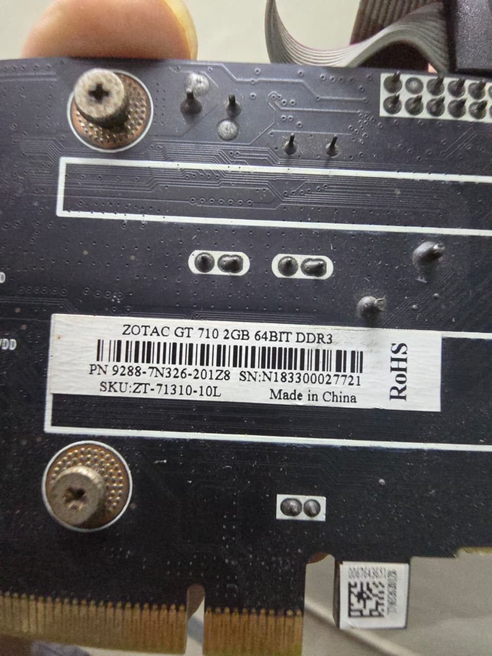 Zotac GT 710 2GB GDDR3 Used GPU