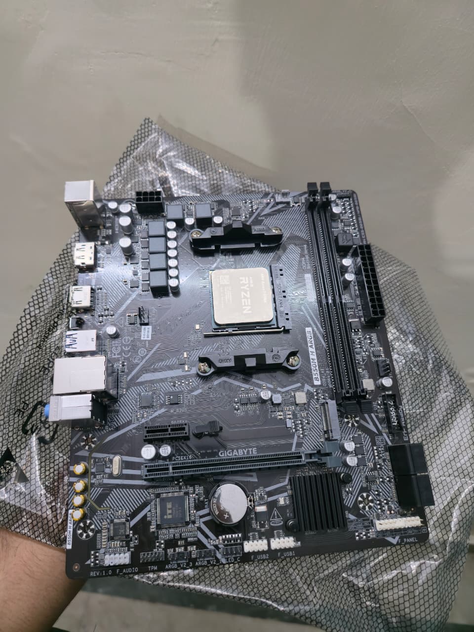 AMD Ryzen 7 5700G 8 Cores 16 Threads + Gigabyte B550M H ARGB (Processor+Motherboard) Used Combo