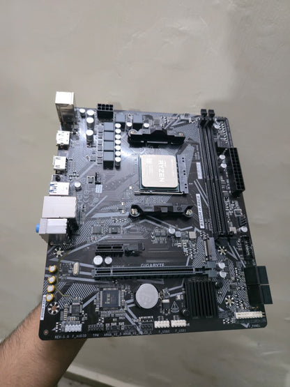 AMD Ryzen 7 5700G 8 Cores 16 Threads + Gigabyte B550M H ARGB (Processor+Motherboard) Used Combo