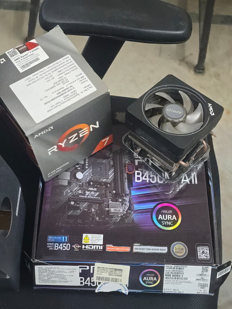 AMD Ryzen 7 3700X 8 Core 16 Threads + Asus Prime B450M-A (Processor+Motherboard) Used Combo