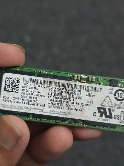 Samsung PM981A 512GB PCIe Gen3 NVMe Used SSD