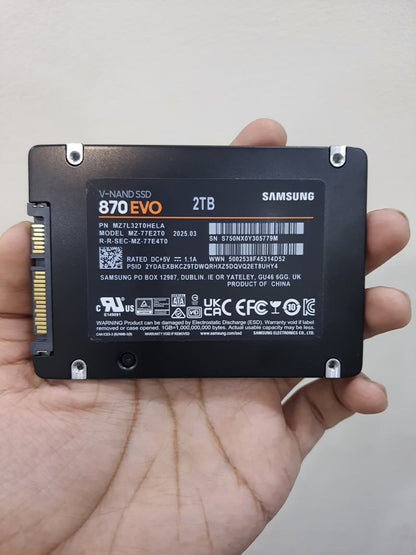 SAMSUNG 870 EVO SATA III 2.5" 2TB Internal SSD  Used SSD