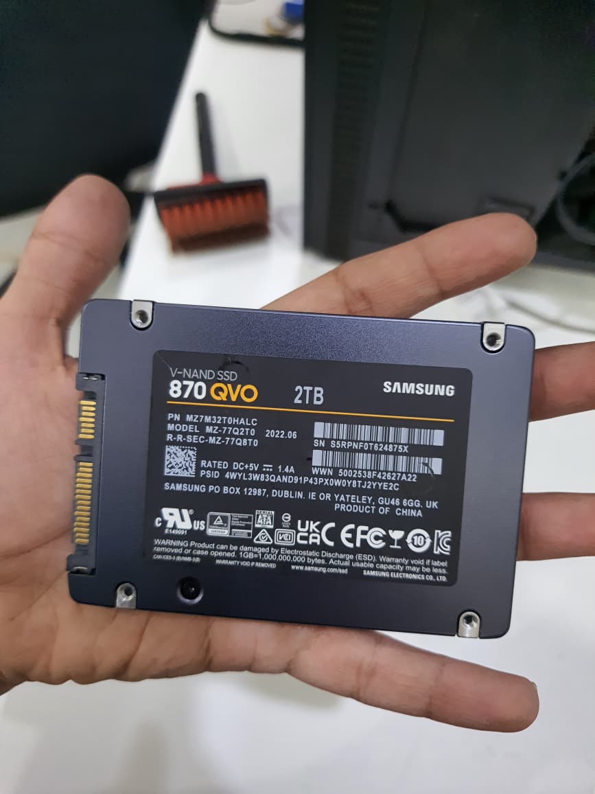 SAMSUNG 870 QVO SATA III 2.5" 2TB Internal SSD  Used SSD