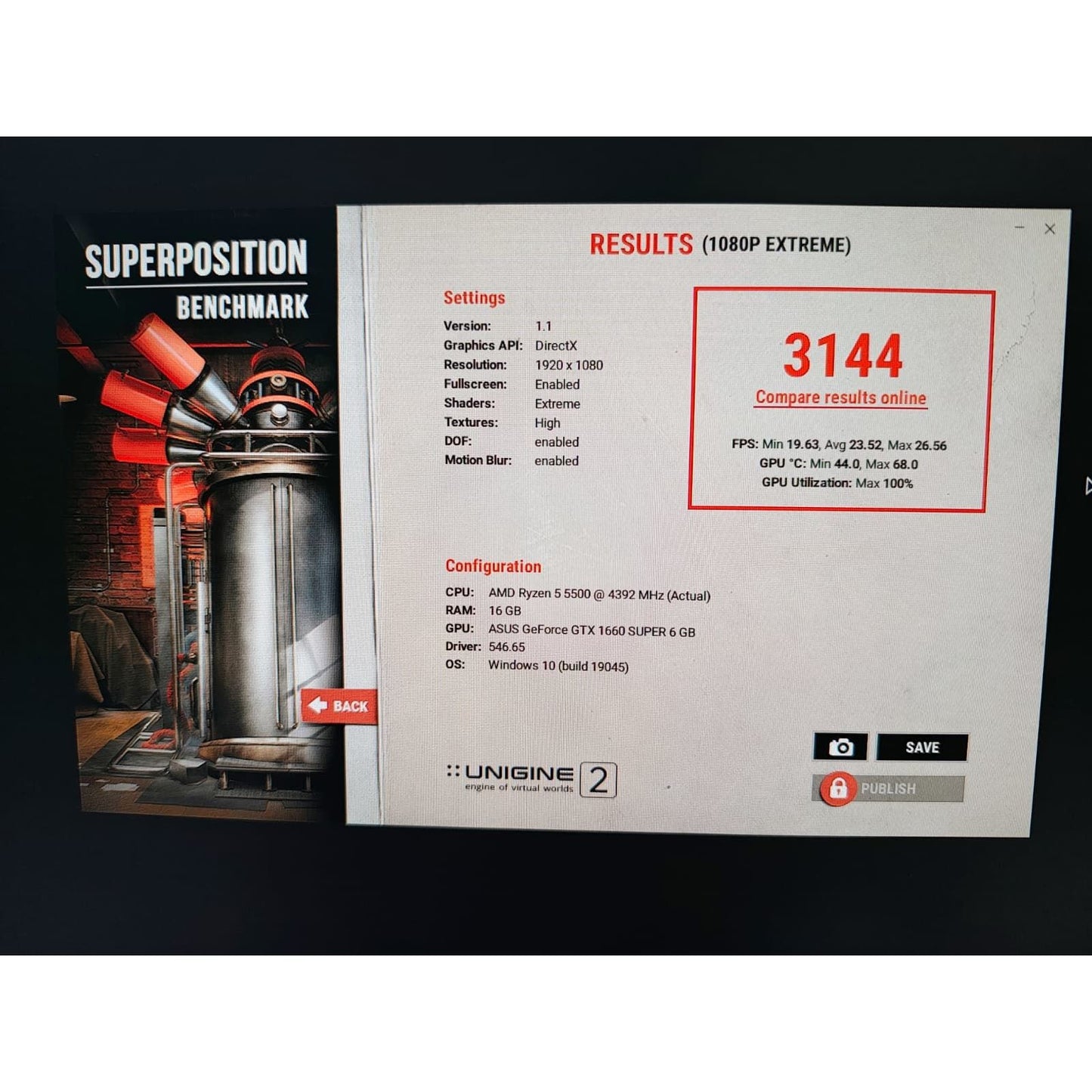 ASUS TUF Gaming GTX 1660 SUPER OC Edition 6GB Used GPU