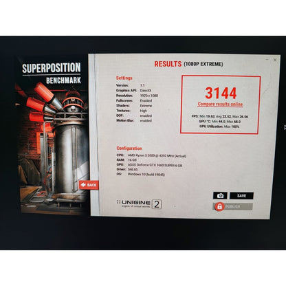 ASUS TUF Gaming GTX 1660 SUPER OC Edition 6GB Used GPU