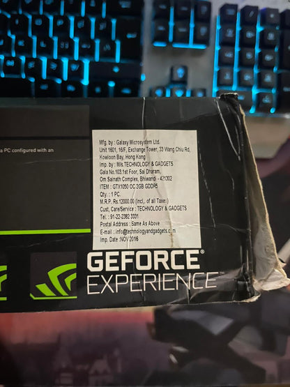 GALAX GeForce GTX 1050 OC 2GB Used GPU