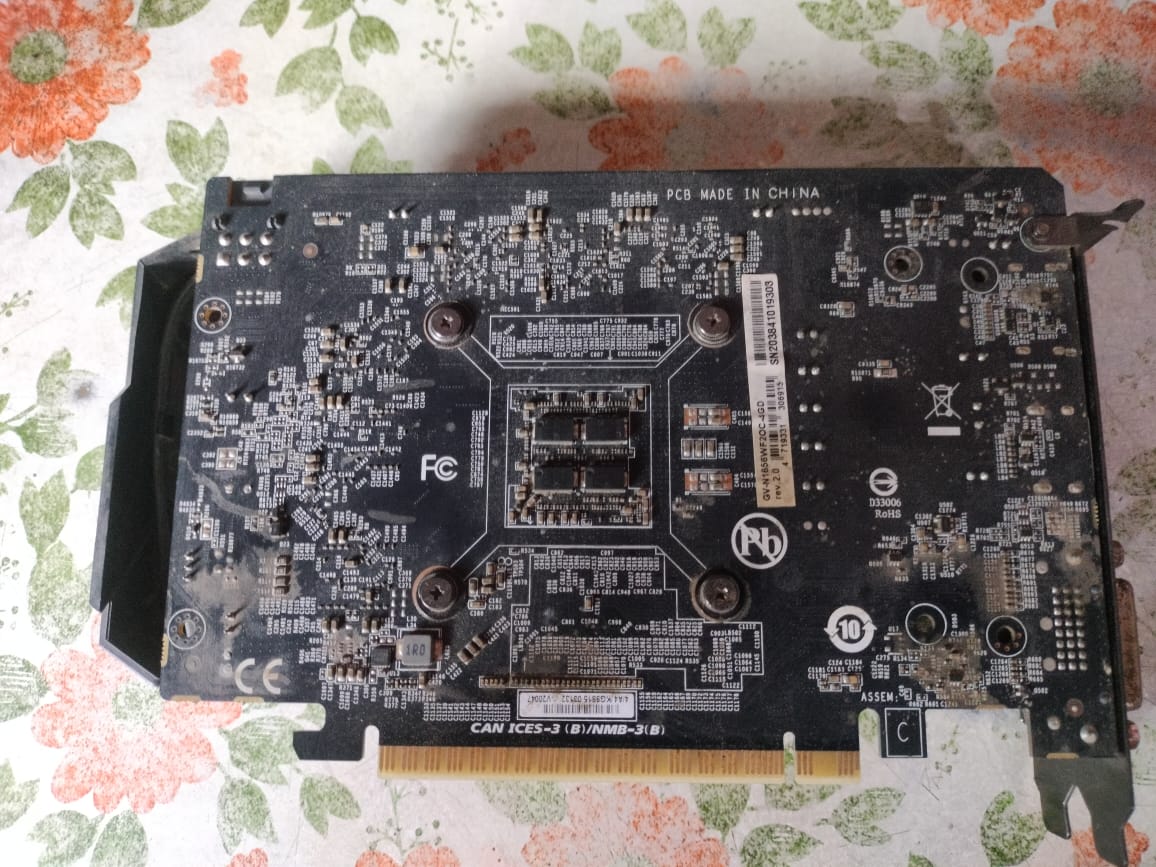 Gigabyte GeForce GTX 1650 4GB D6 GDDR6 Used GPU