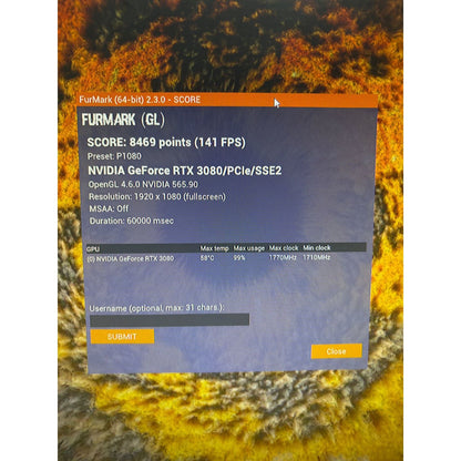 Galax GeForce RTX 3080 SG (1-Click OC) 10GB Used GPU