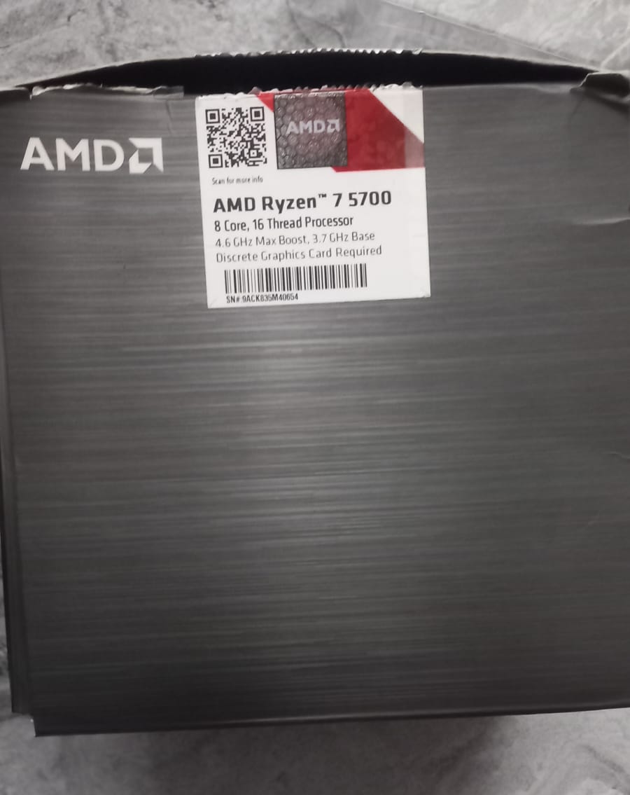 AMD Ryzen 7 5700 4.6 GHz AM4 Socket 8 Cores 16 Threads Used CPU