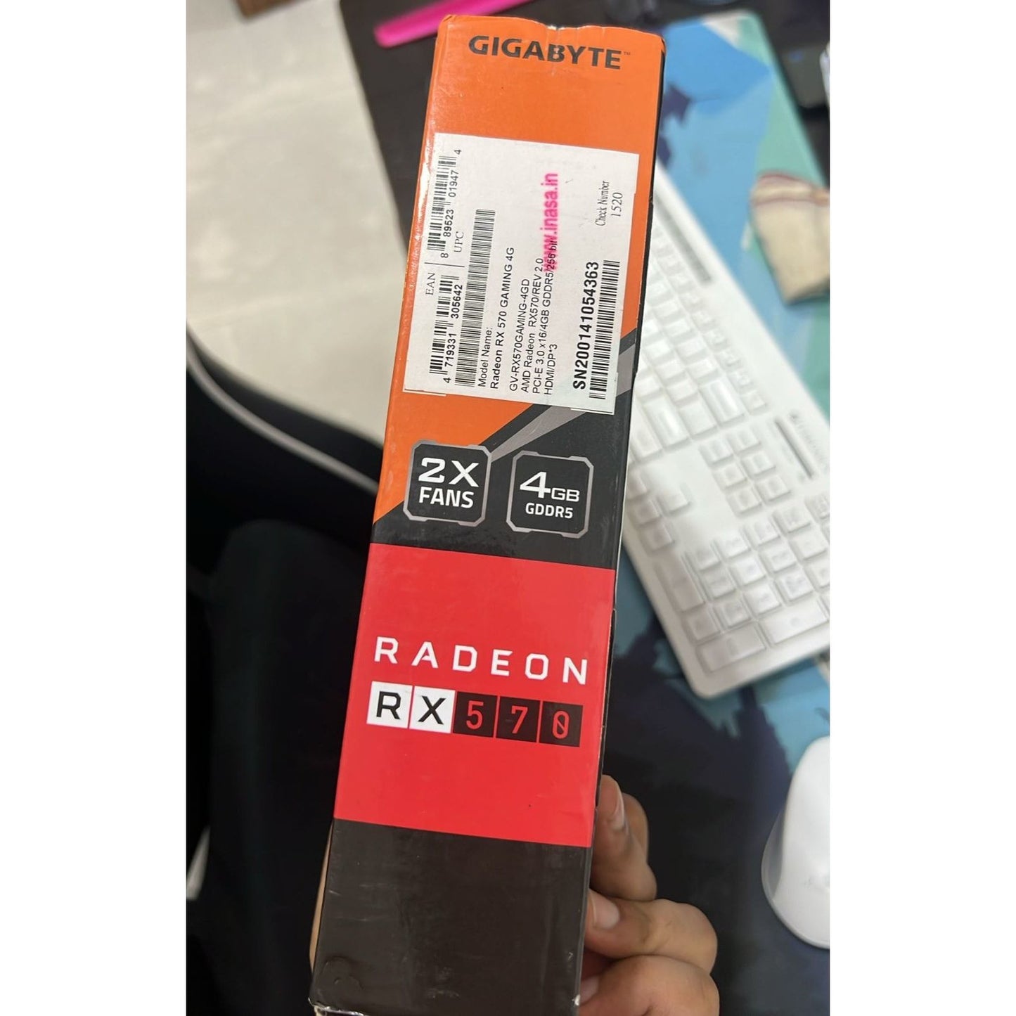 GIGABYTE RX 570 Gaming 2X Windforce Fans 4GB Used GPU