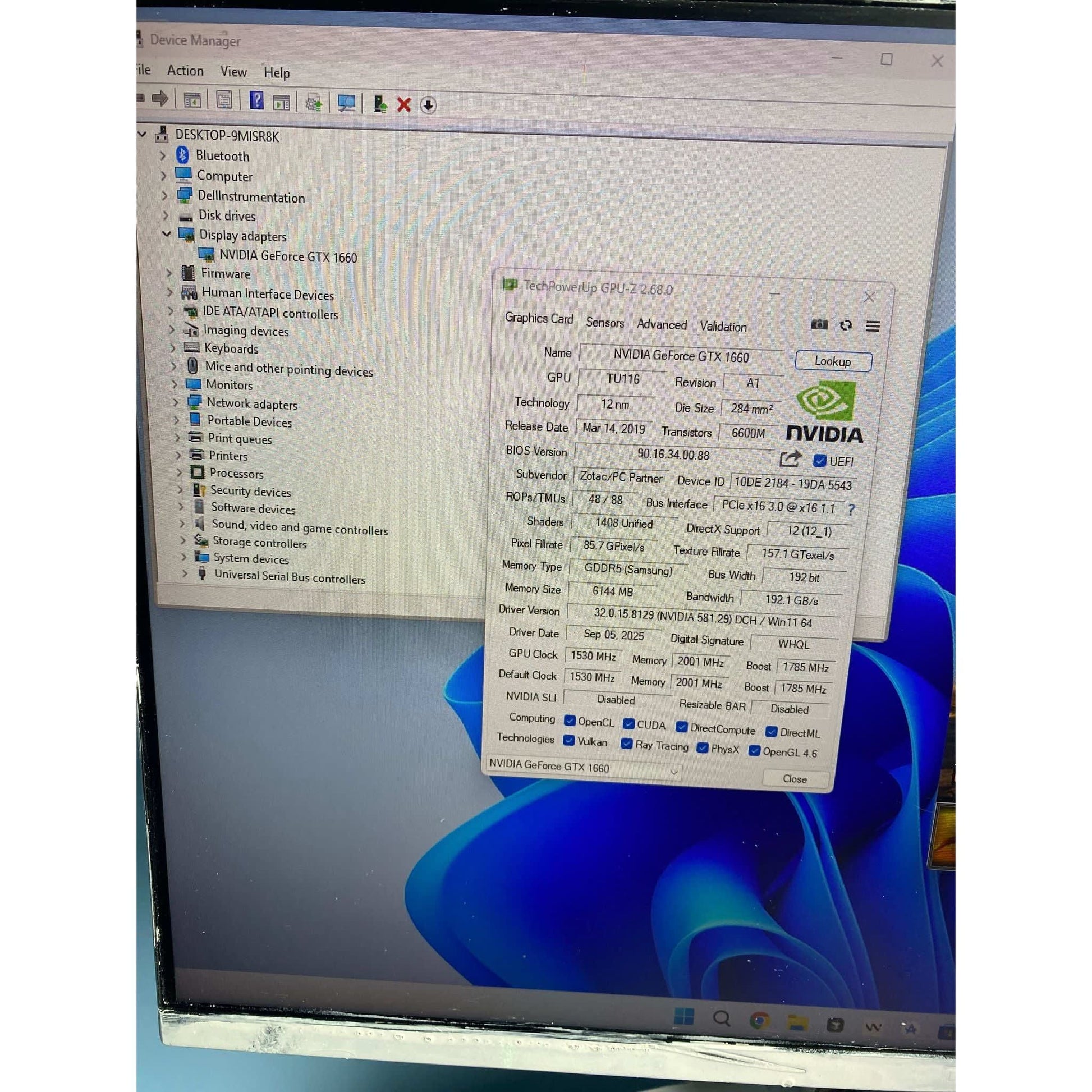 Zotac Gaming GeForce GTX 1660 Twin 6 GB Used GPU - Computify.in