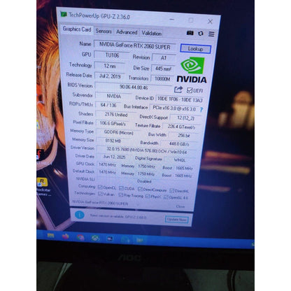GALAX GeForce RTX 2060 Super (1-Click OC) 8GB Used GPU