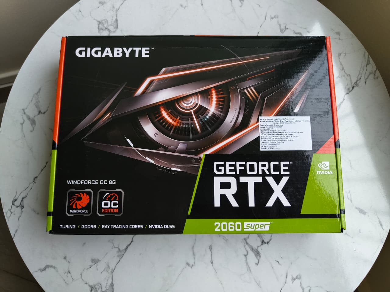 GIGABYTE GeForce RTX 2060 Super WINDFORCE OC 8GB Used GPU