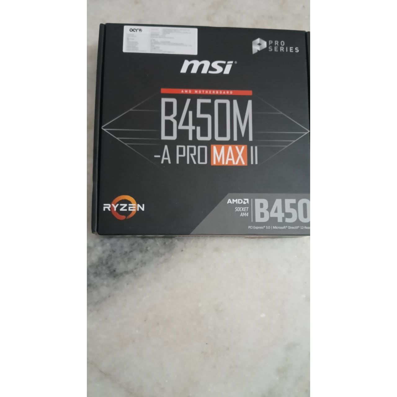 MSI B450M-A PRO MAX II Micro-ATX, AM4 DDR4 Used Motherboard - Computify.in