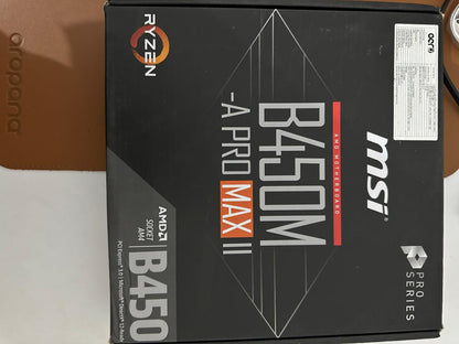 AMD RYZEN 5 3400G 4 Core, 4.2 GHZ + MSI B450M-A PRO MAX II AM4 DDR4 (Processor+Motherboard) Used COMBO