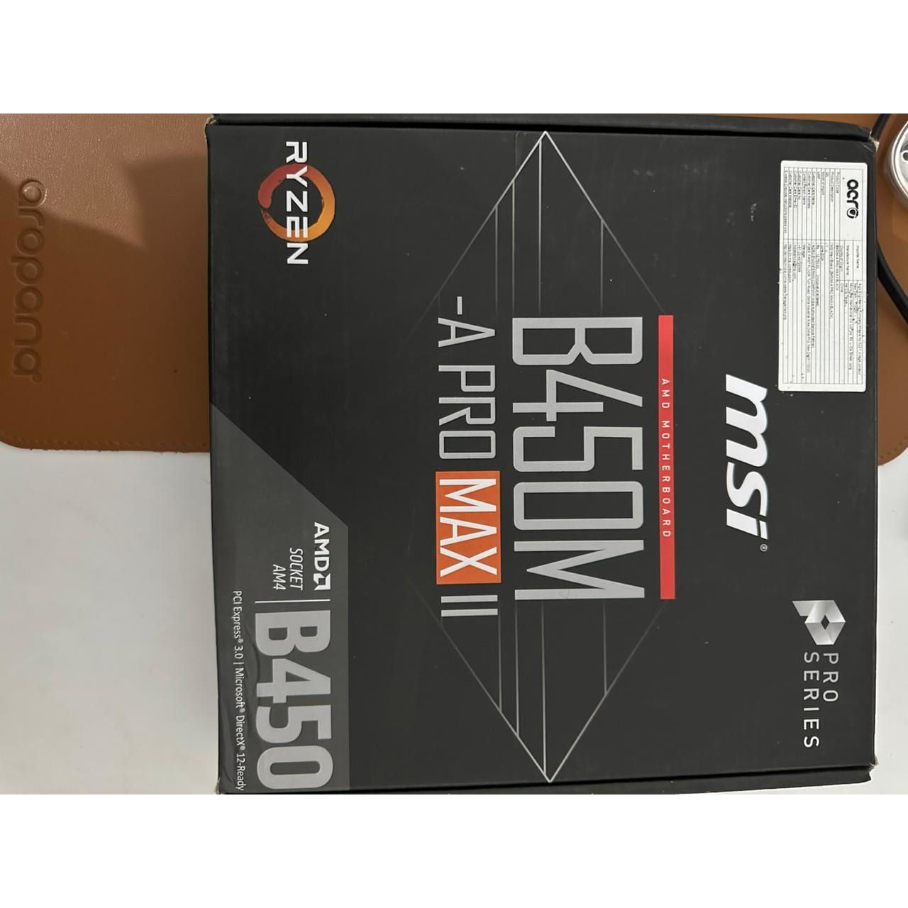 AMD RYZEN 5 3400G 4 Core, 4.2 GHZ + MSI B450M-A PRO MAX II AM4 DDR4 (Processor+Motherboard) Used COMBO