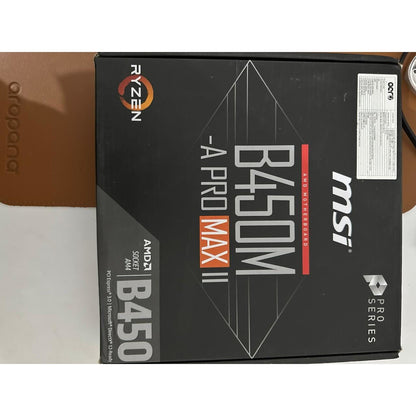AMD RYZEN 5 3400G 4 Core, 4.2 GHZ + MSI B450M-A PRO MAX II AM4 DDR4 (Processor+Motherboard) Used COMBO