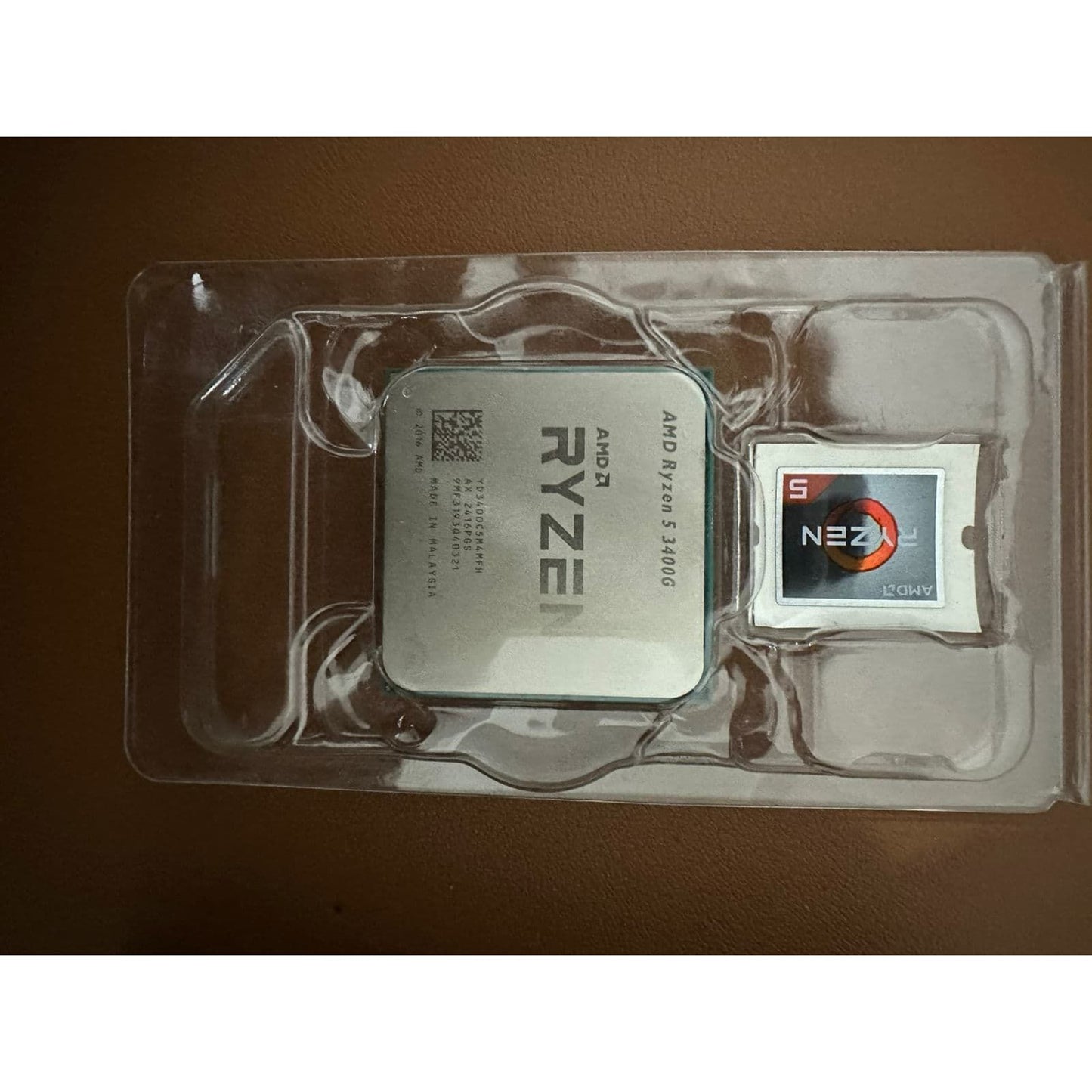 AMD RYZEN 5 3400G 4 Core, 8 threads 4.2 GHZ Used CPU