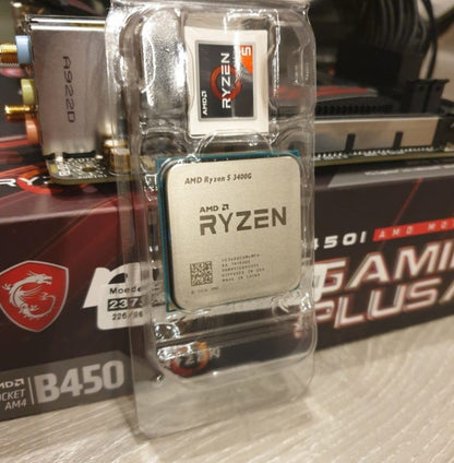 AMD RYZEN 5 3400G 4 Core, 8 threads 4.2 GHZ Used CPU
