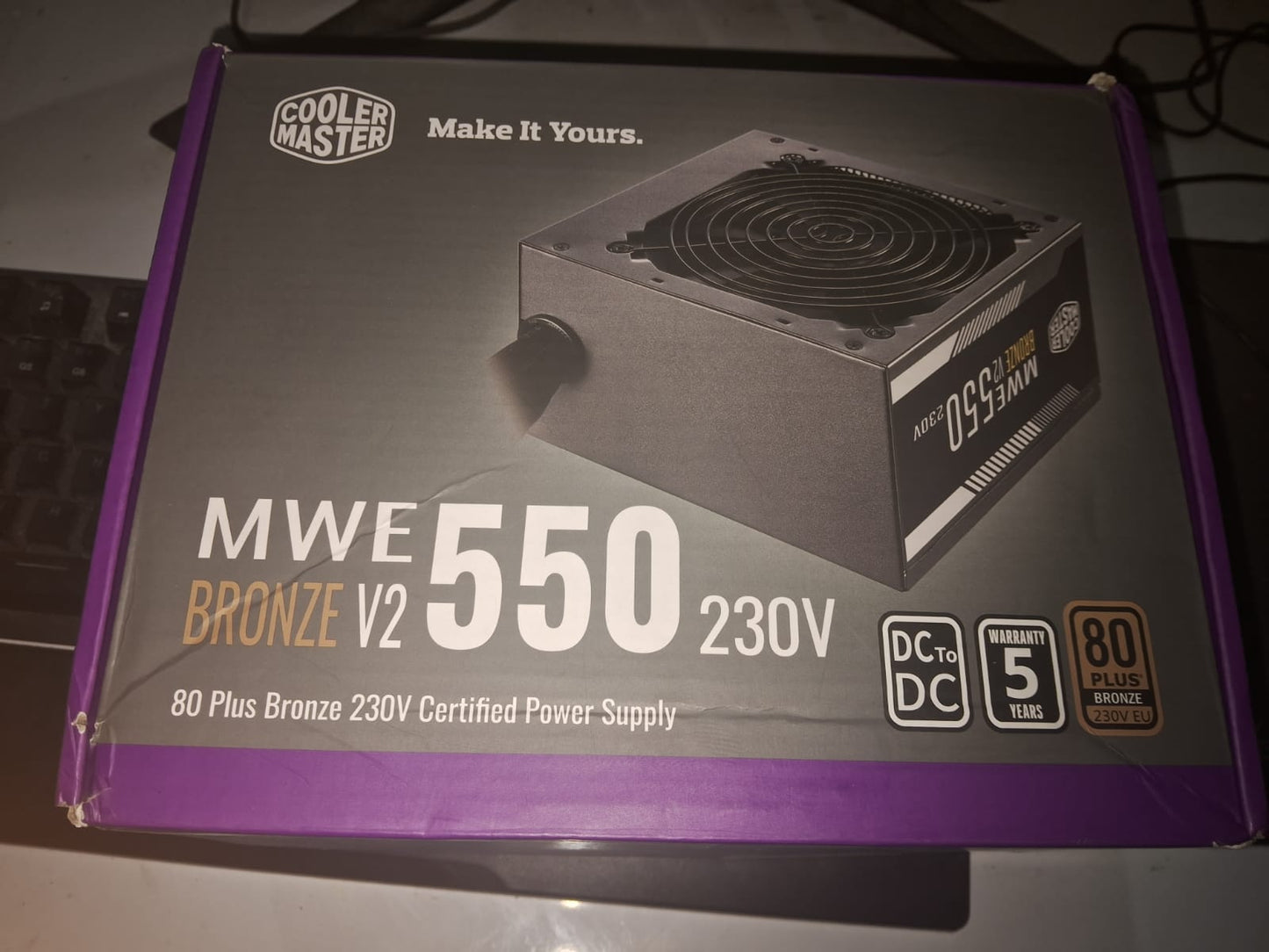Cooler Master MWE 550 80 Plus Bronze Certified 550 Watts Used PSU