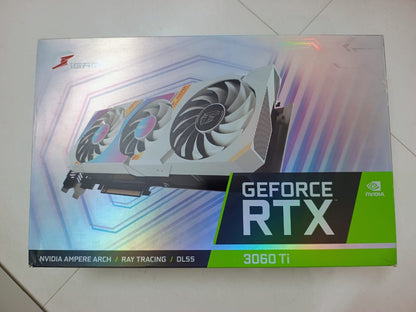 COLORFUL iGame GeForce RTX 3060 Ti Ultra W OC Triple Fan 8GB Used GPU