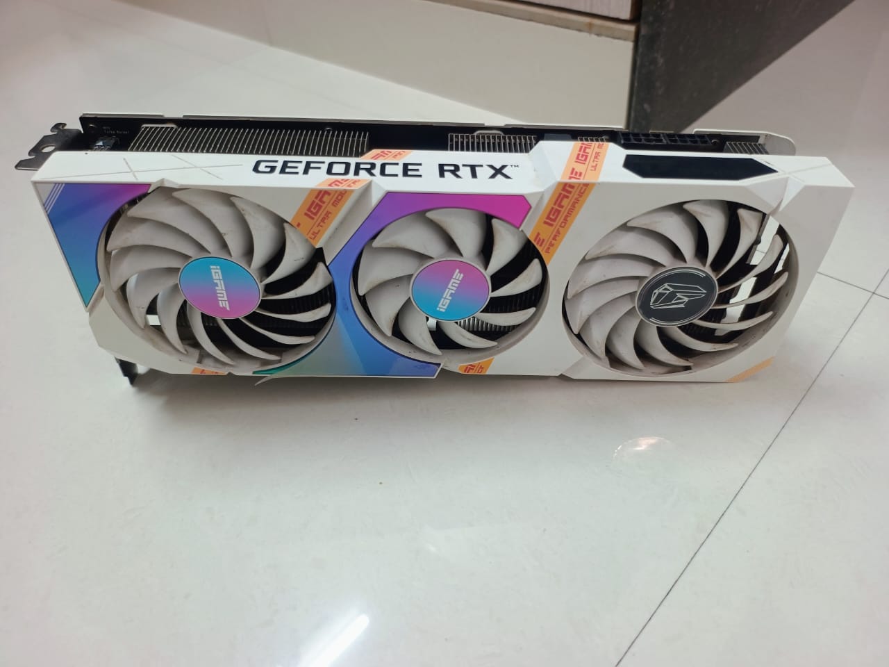 COLORFUL iGame GeForce RTX 3060 Ti Ultra W OC Triple Fan 8GB Used GPU