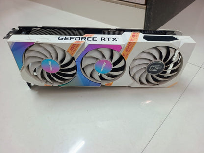COLORFUL iGame GeForce RTX 3060 Ti Ultra W OC Triple Fan 8GB Used GPU
