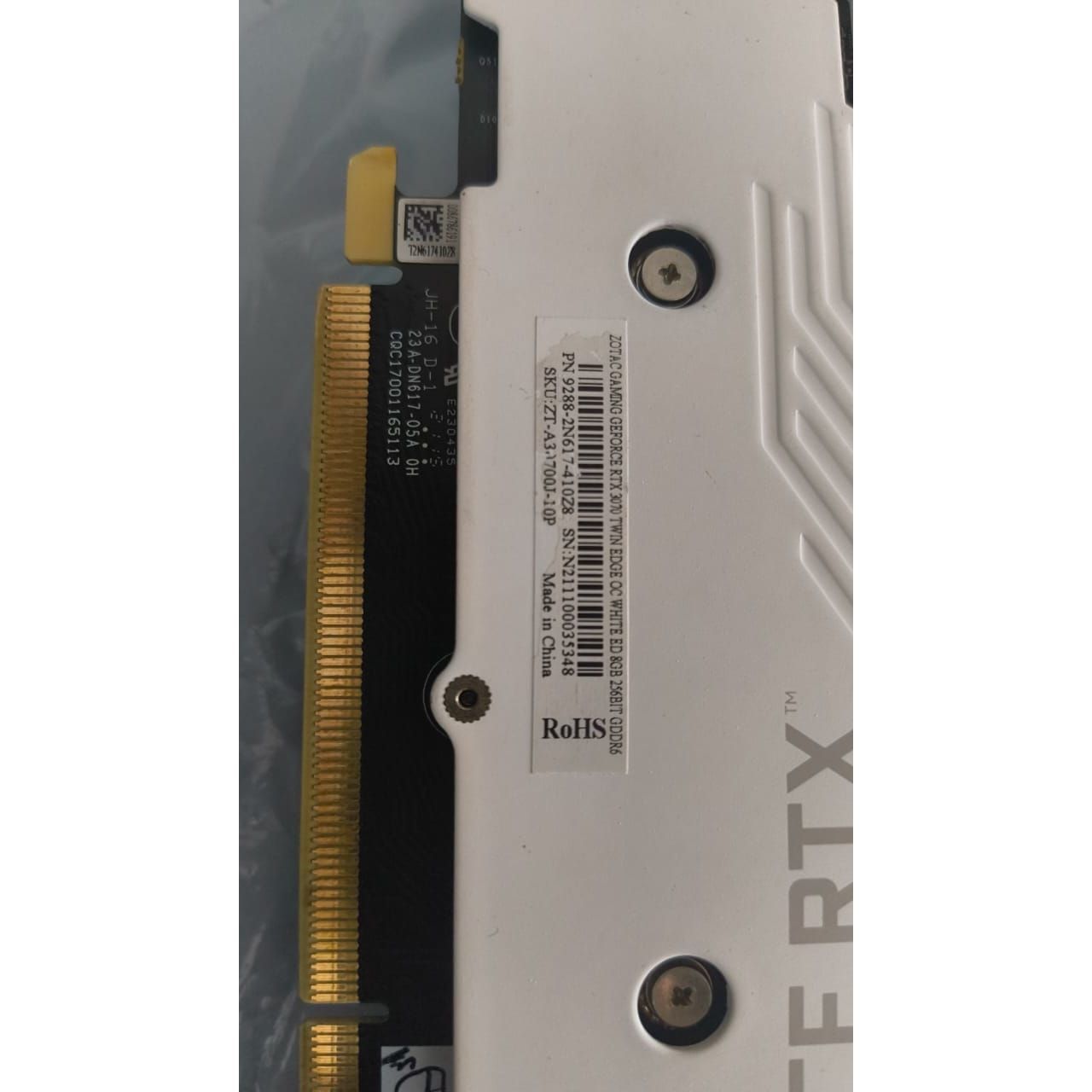 ZOTAC GAMING RTX 3070 Twin Edge OC White Edition 8GB Used GPU