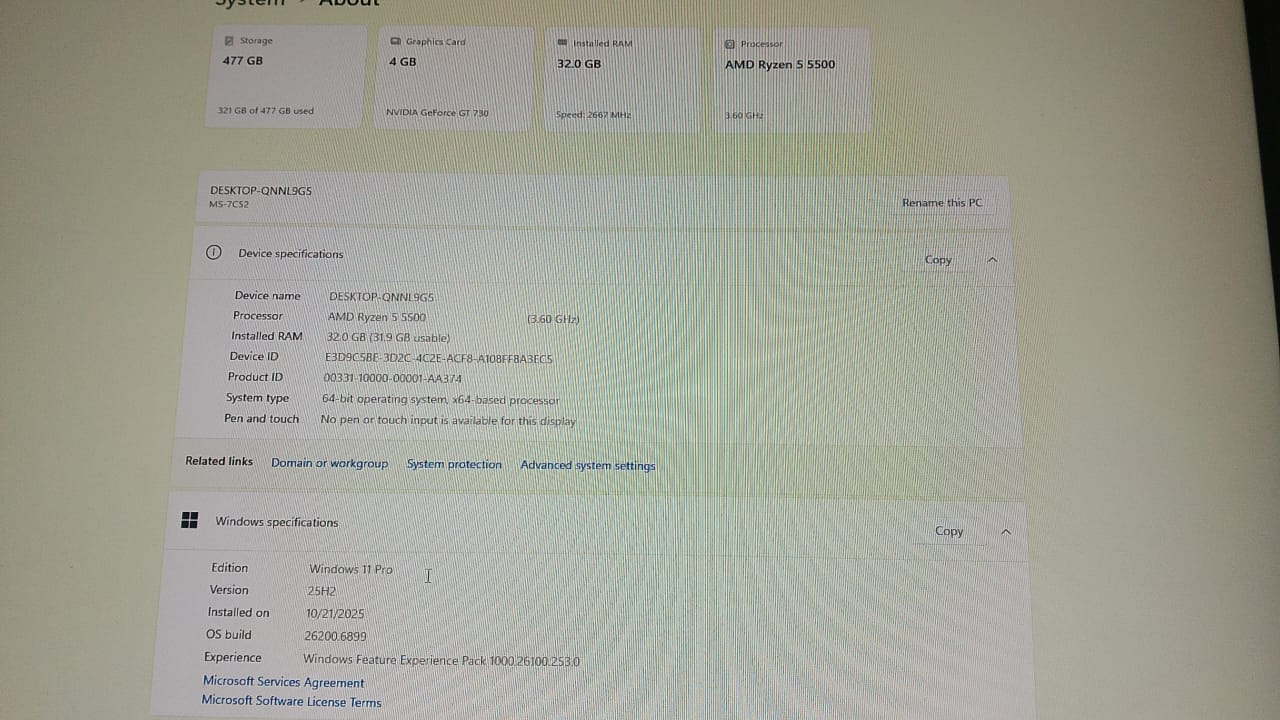 AMD Ryzen 5 5500 + MSI B450M-A PRO MAX II DDR4  (Processor+Motherboard) COMBO Used