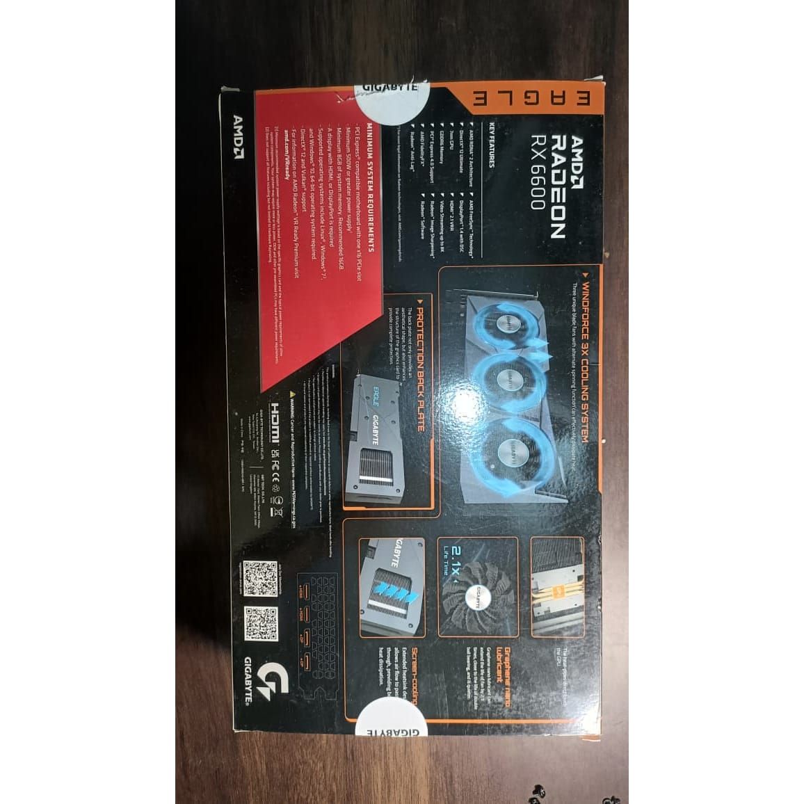 GIGABYTE Radeon RX 6600 Eagle Triple Fan 8GB Used GPU